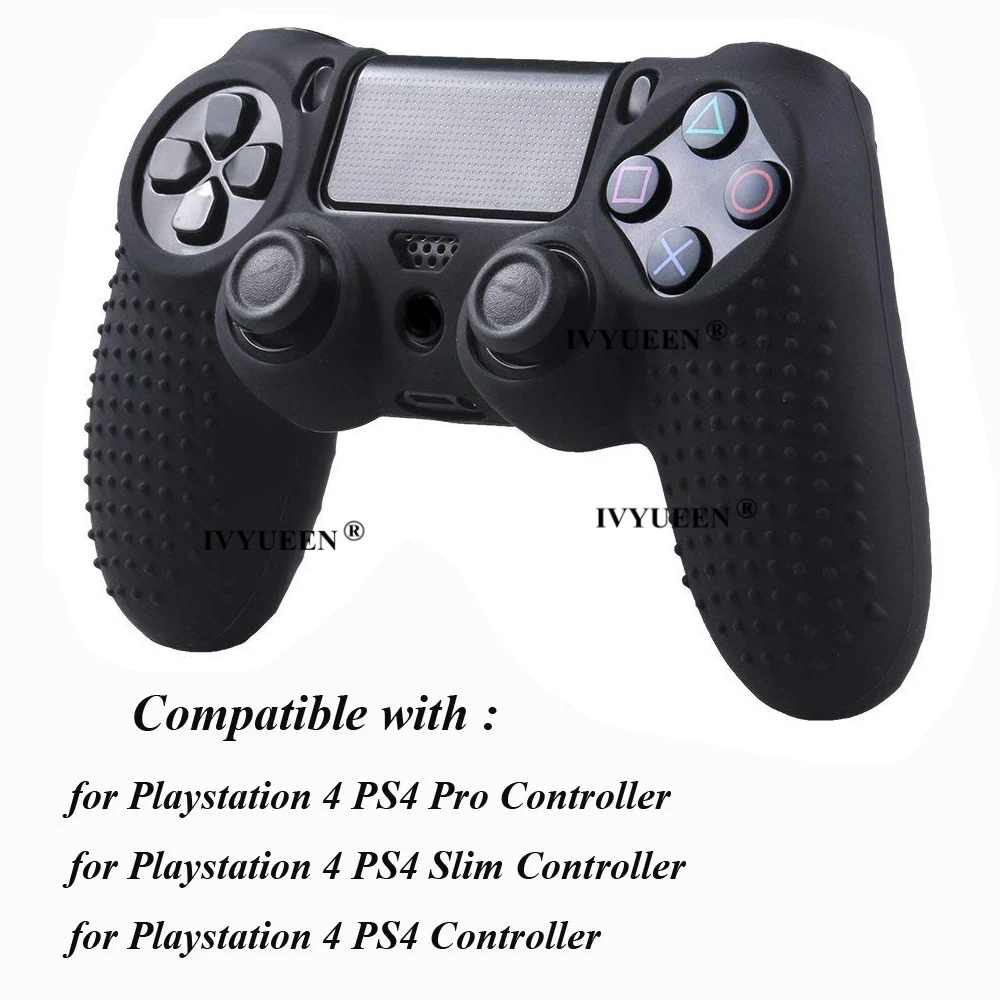 IVYUEEN силиконовый чехол с шипами для sony playstation 4 PS4 Pro тонкий контроллер защитный чехол для джойстика с 2 захватами для большого пальца