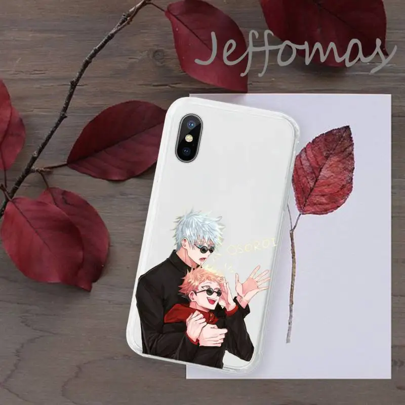 

Jujutsu Kaisen Satoru Gojo anime Phone Case Transparent soft For iphone 5 5s 5c se 6 6s 7 8 11 12 plus mini x xs xr pro max