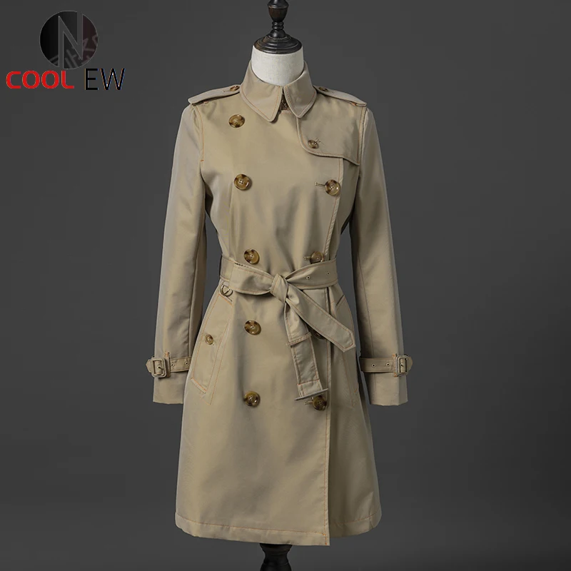 

Autumn new women's British trench coat in the long coat