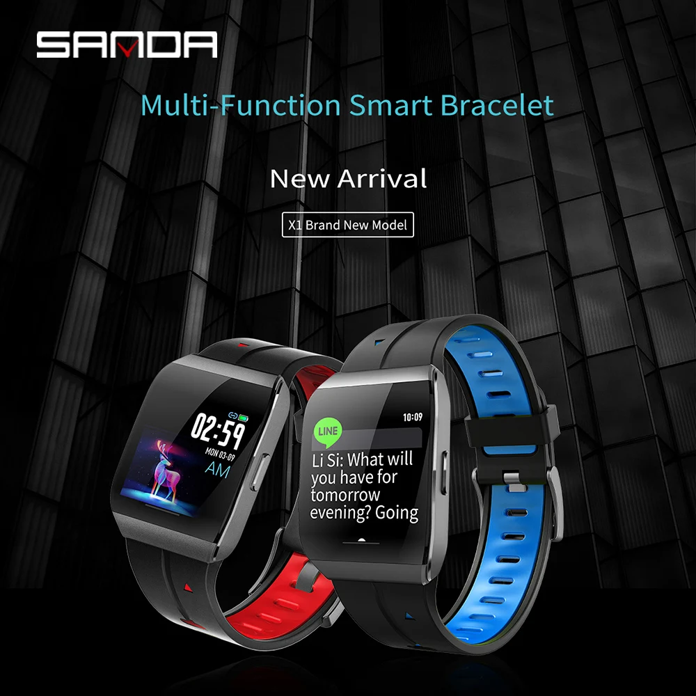 Фитнес трекер SANDA мужской с поддержкой Bluetooth|Мужские электронные часы| |