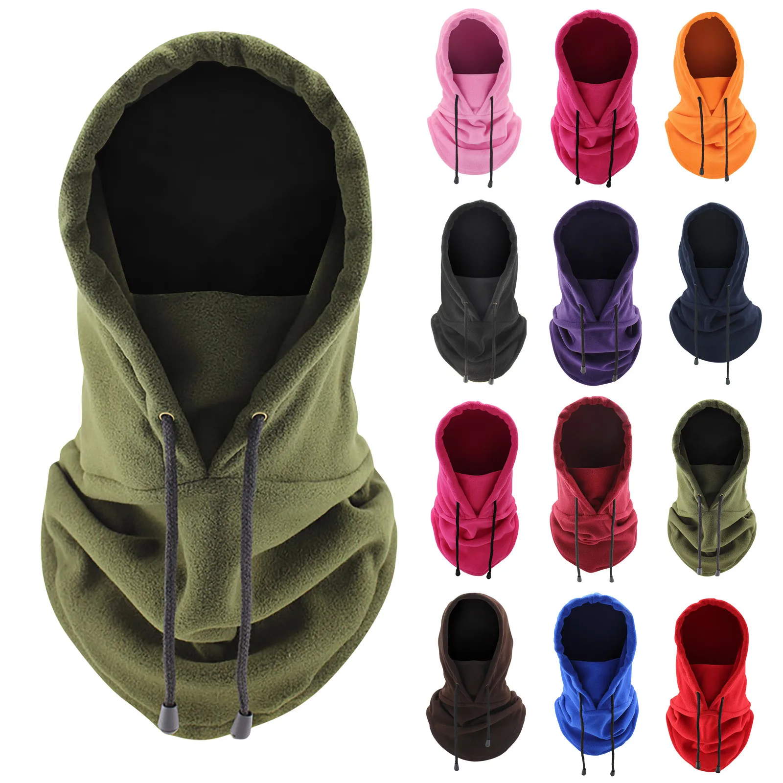 

Outdoor Balaclava Windproof Hiking Hat Face Mask Ski Sports Thickened Bib Headgear Plush Cycling Face Mask Winter Warm Hat