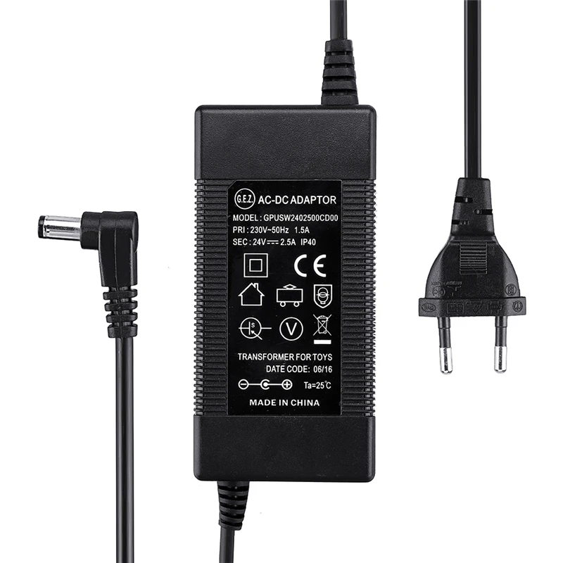 EU plug AC100-240V к DC24V 2.5A Питание адаптер питания освещение Трансформатор зарядное устройство ЕС США Разъем для светодиодной ленты свет лампы аксессуар - Цвет: EU plug