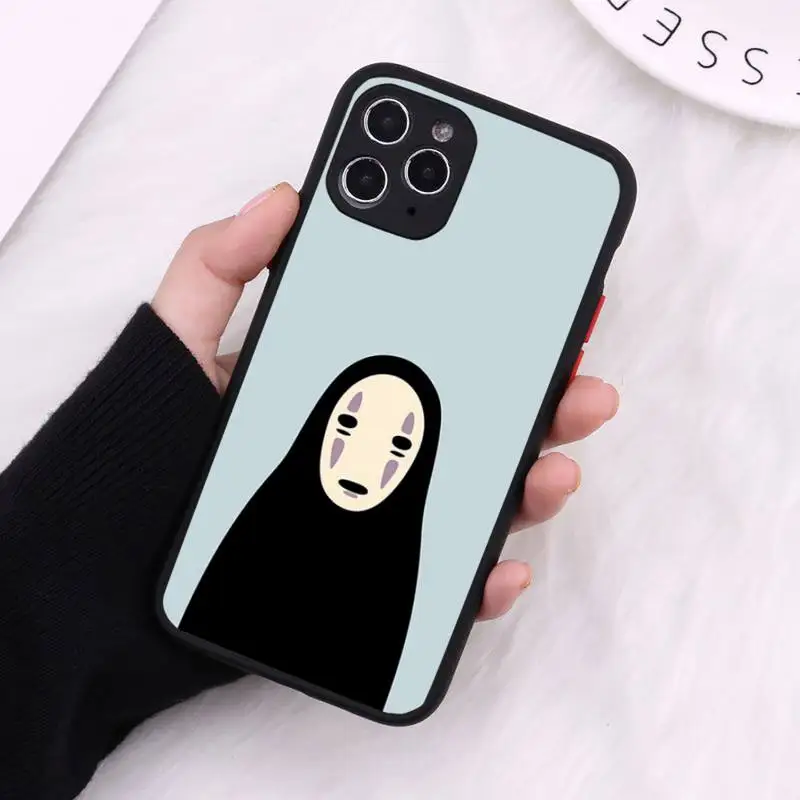 

No Face Man Japan Cartoon Spirited Away Phone Case Matte Transparent iPhone 7 8 11 12 s mini pro X XS XR MAX Plus cover funda