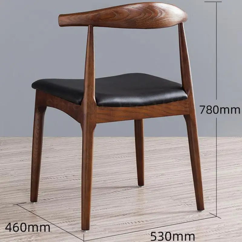 Скандинавское твердое деревянное роговое кресло современный минималистичный