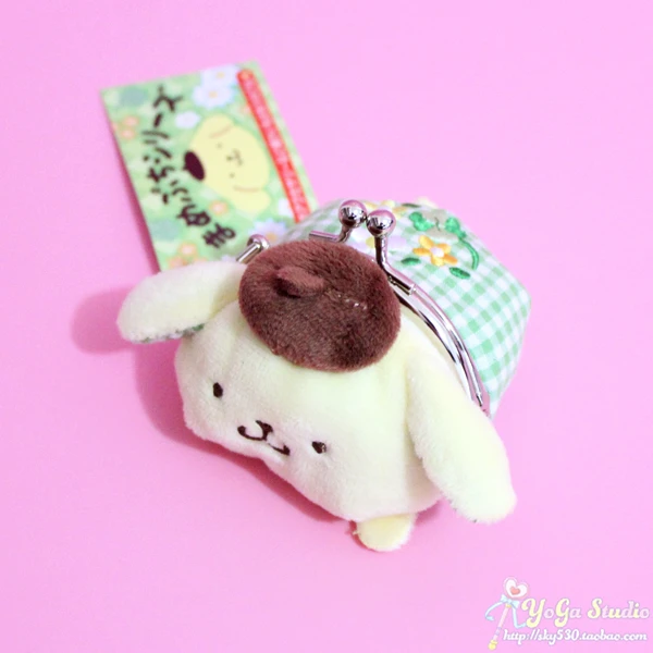 Красный Sanrio, Hello Kitty My Melody Cinnamoroll Марка pom-Pom Purin мультфильм плюшевые сумки для монет милый кошелек Kawaii ключ сумка для девочек Подарки - Цвет: Красный