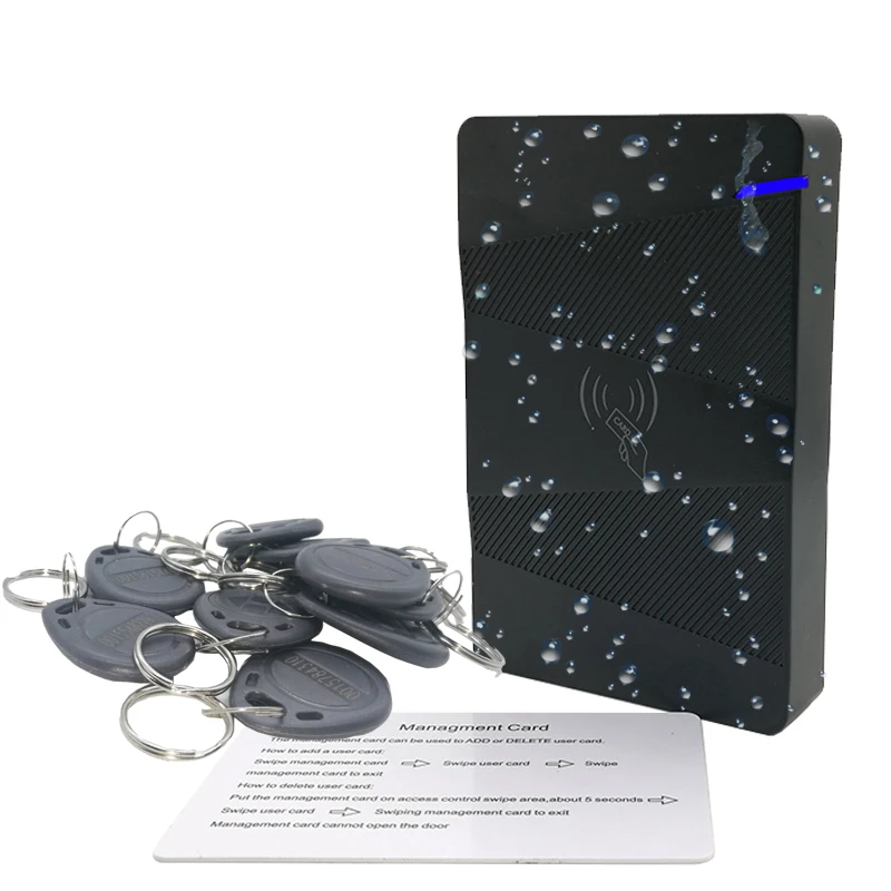 Grey Keyfobs Водонепроницаемый 125 кГц Открыватель двери безопасности двери Rfid Контроль доступа с 15000 пользователей RFID система контроля допуска к двери - Цвет: Grey Keyfobs