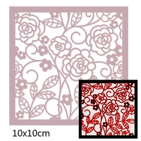 cutting dies flower frame metal and stamps stencil for diy scrapbooking photo album embossing paper card 1010cm