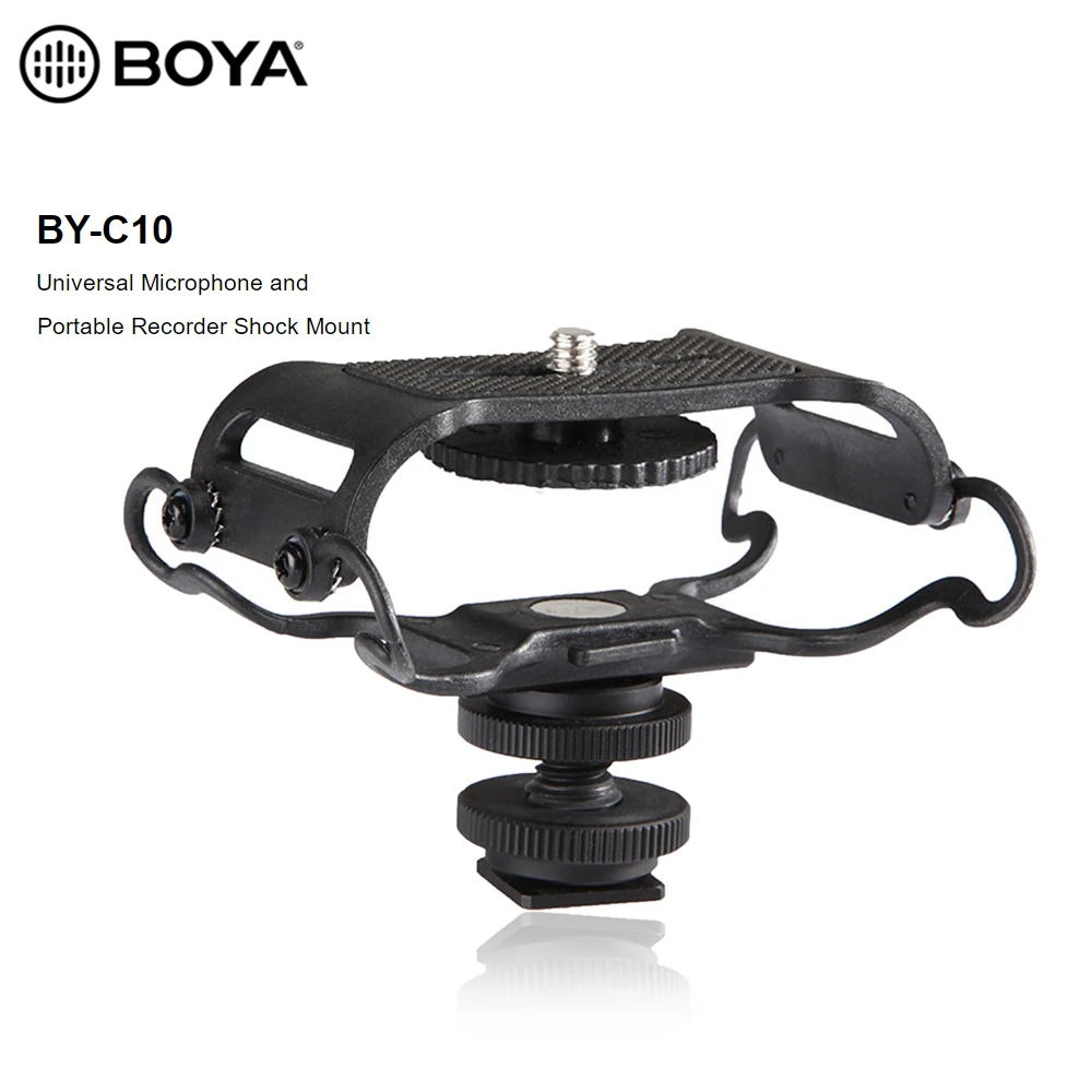 

BOYA BY-C10 Shock Mount for Sony Zoom H6 H5 H4n H1 Portable Recorder Tascam DR-40 DR-05 DR-07 Microphone Shockmount Accessories