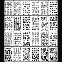 24pcsset alphabet letters drawing template stencil painting embossing scrapbook pxpa