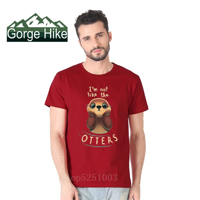 Забавный принт для мужчин кавайная умная футболка Aniaml футболки с круглым вырезом