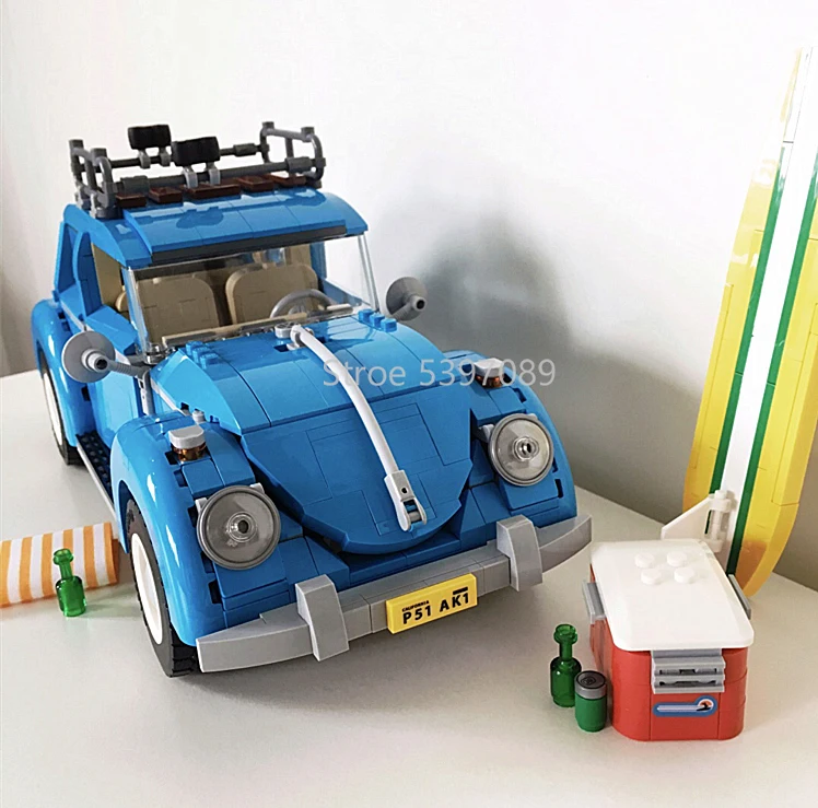 Строительные блоки 21003 в наличии совместимые с Legoinglys CREATOR 10252 Volkswagen Beetle