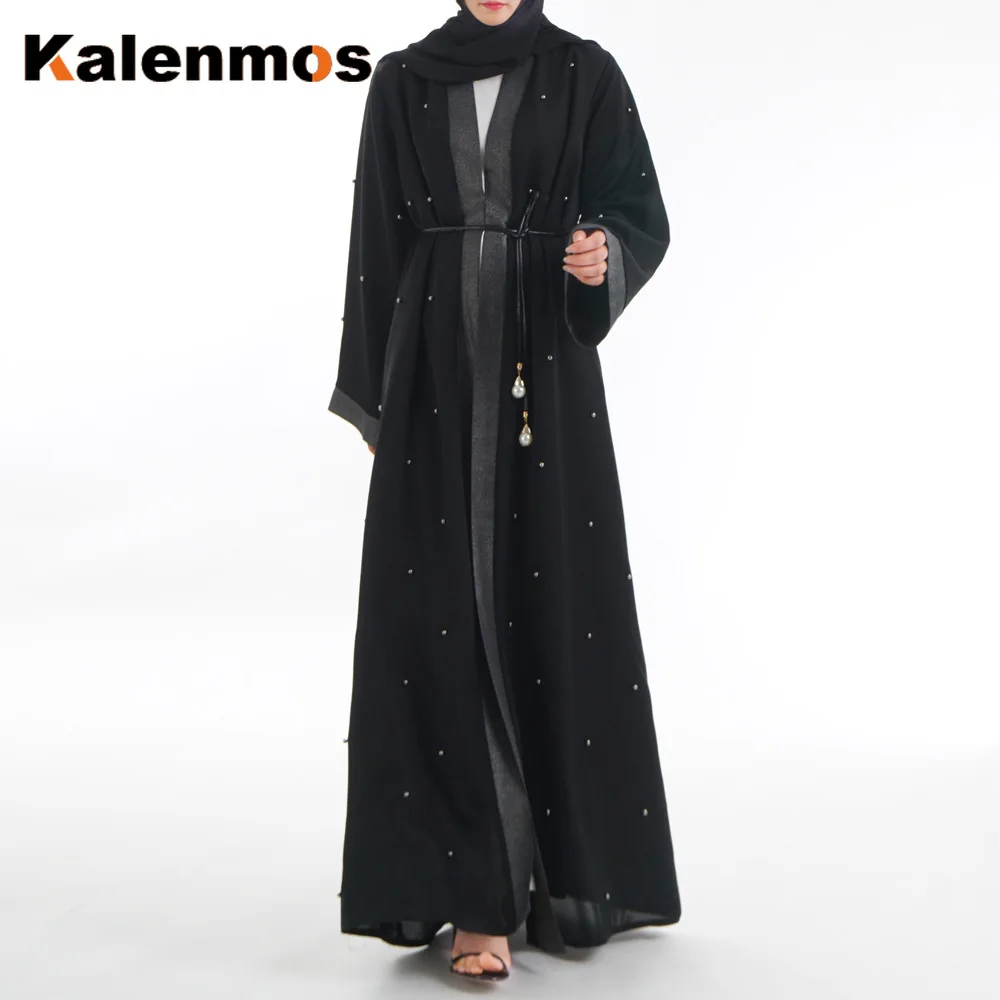 Женское длинное платье Кафтан на шнуровке с бисером|Мусульманская одежда| |