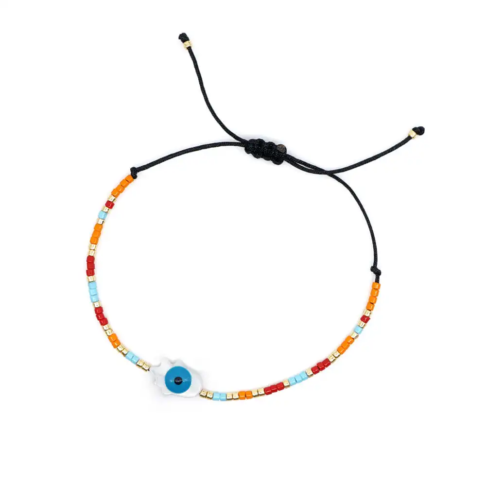 Go2boho MIYUKI Evil Eye браслеты Fatima ручной браслет женские крест Pulsera Mujer Boho шикарные летние пляжные ювелирные изделия со звездами Bijoux