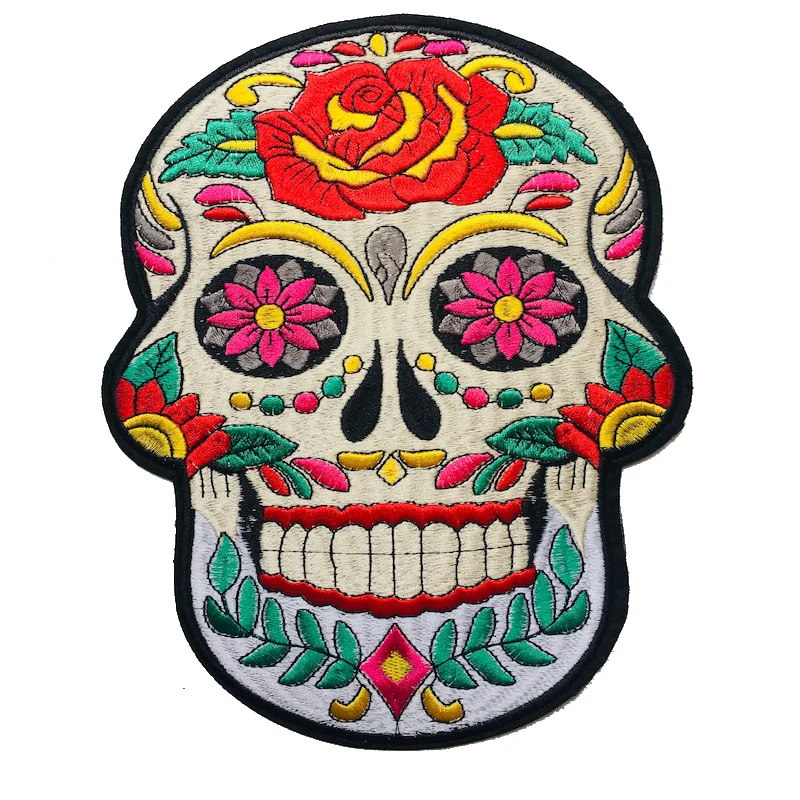 1 шт. крутая вышивка с помощью утюга в виде черепа Аппликации нашивки для одежды
