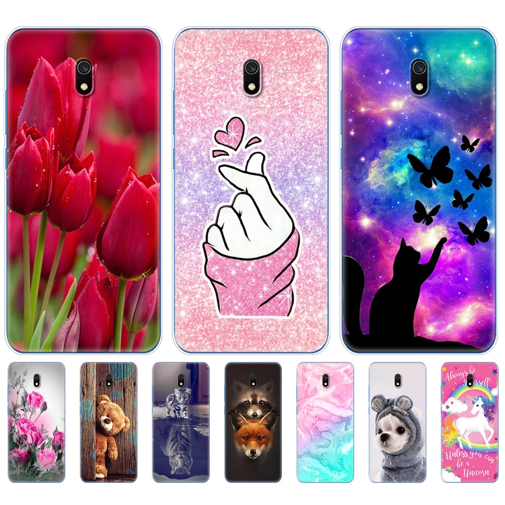 For xiaomi redmi 8a Case Painted Silicon Soft TPU Back Phone Cover for redmi 8a case hongmi 8a Full 360 Protective Coque Bumper