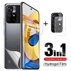 3в1 Передняя Задняя Гидрогелевая пленка для Xiaomi Poco M4 Pro пленка для объектива камеры для Xiaomi Poco X3 M3 Pro X3 NFC защита экрана не стекло