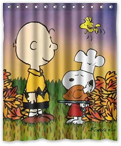 

Custom Happy Thanksgiving Waterproof Polyester Shower Curtain