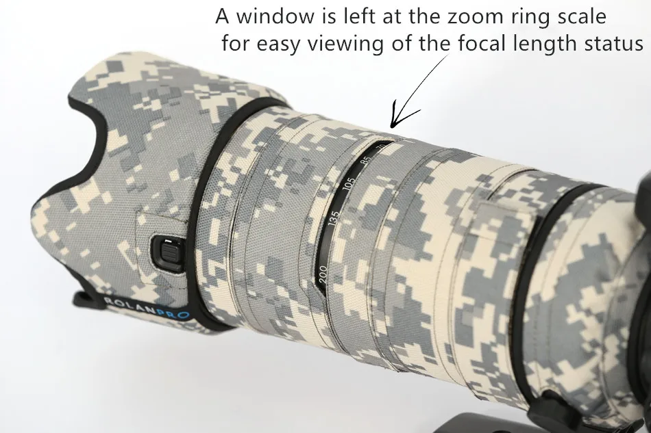 Водонепроницаемый чехол для объектива ROLANPRO, дождевик для Nikkor Nikon AF-S 70-200 мм f2,8G ED VR II, защитный чехол для объектива, чехол для оружия (art.: 3a358945f02) - 3a358945f02