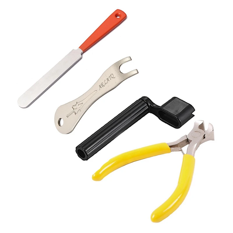 

1 Pcs Guitar Fret Crowning Luthier File Cutting Edge Tool & 3 Pcs Guitar Repair Maintenance Tool