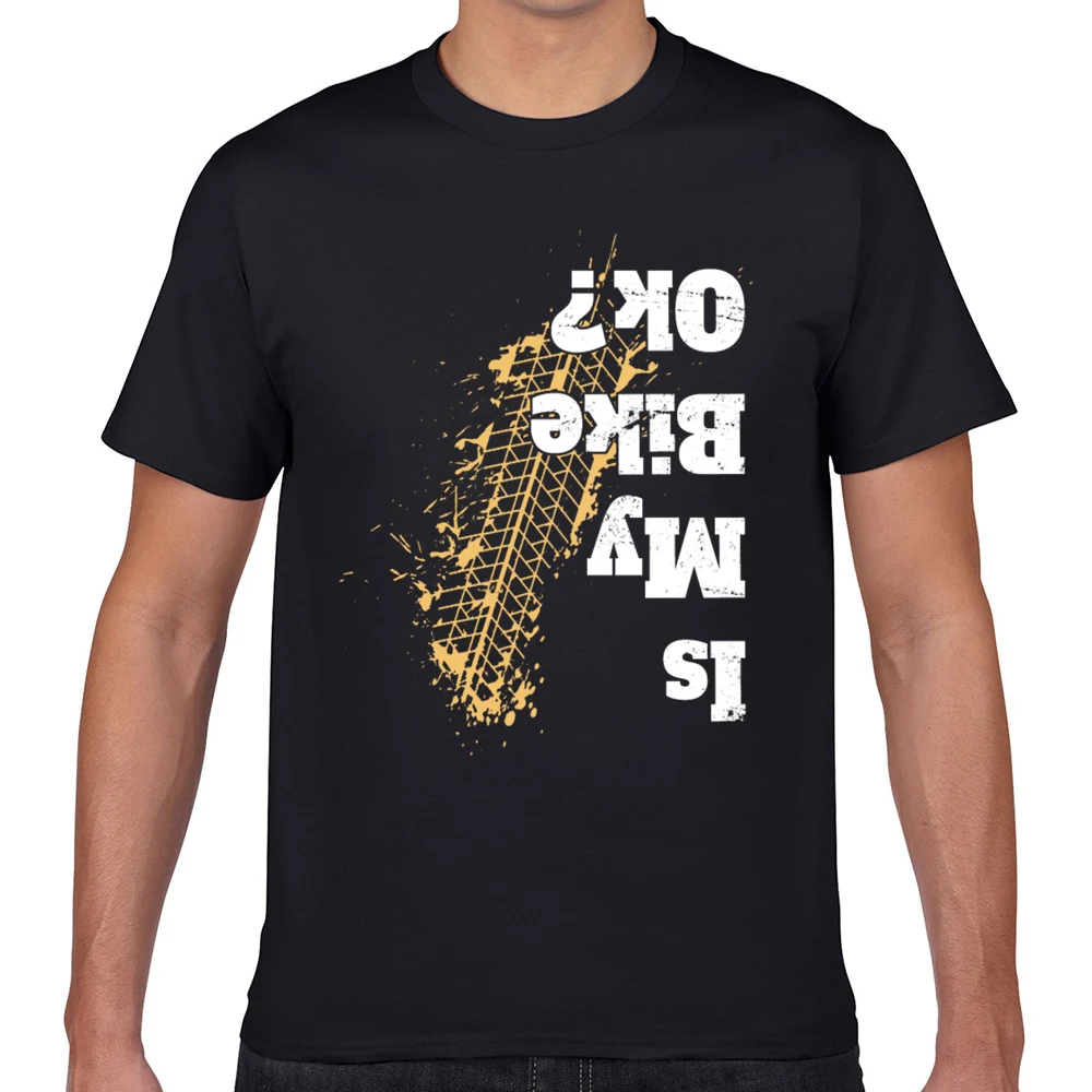 

Tops T Shirt Men is my bike ok funny vintage biker Design Black Geek Custom Male Tshirt XXXL
