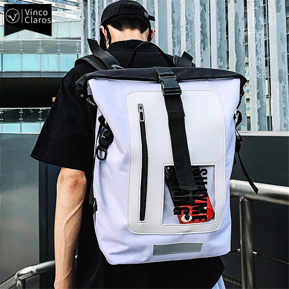 Рюкзак мужской вместительный для путешествий светоотражающий дизайн - купить по