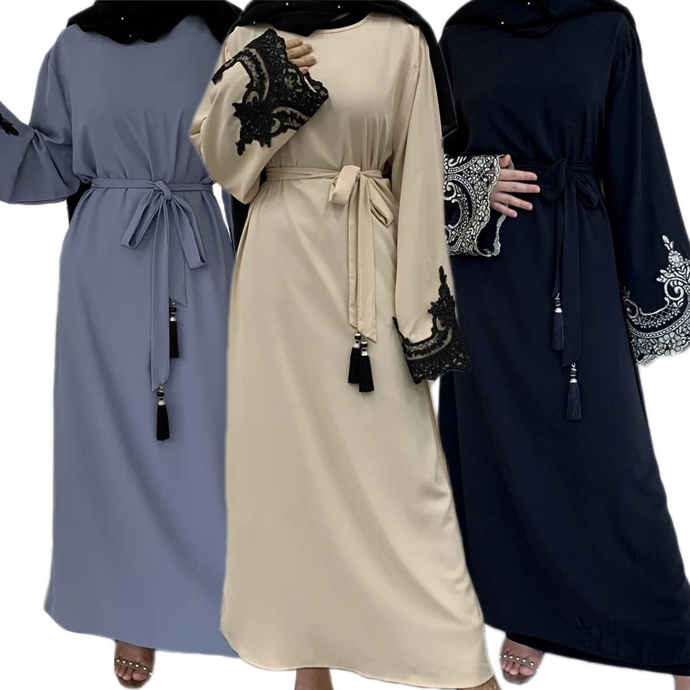 Абая исламское длинное платье кружева пэчворк мусульманский Рамадан арабский джилбаб для женщин Арабский джилбаб турецкий Elibise кафтан сво...