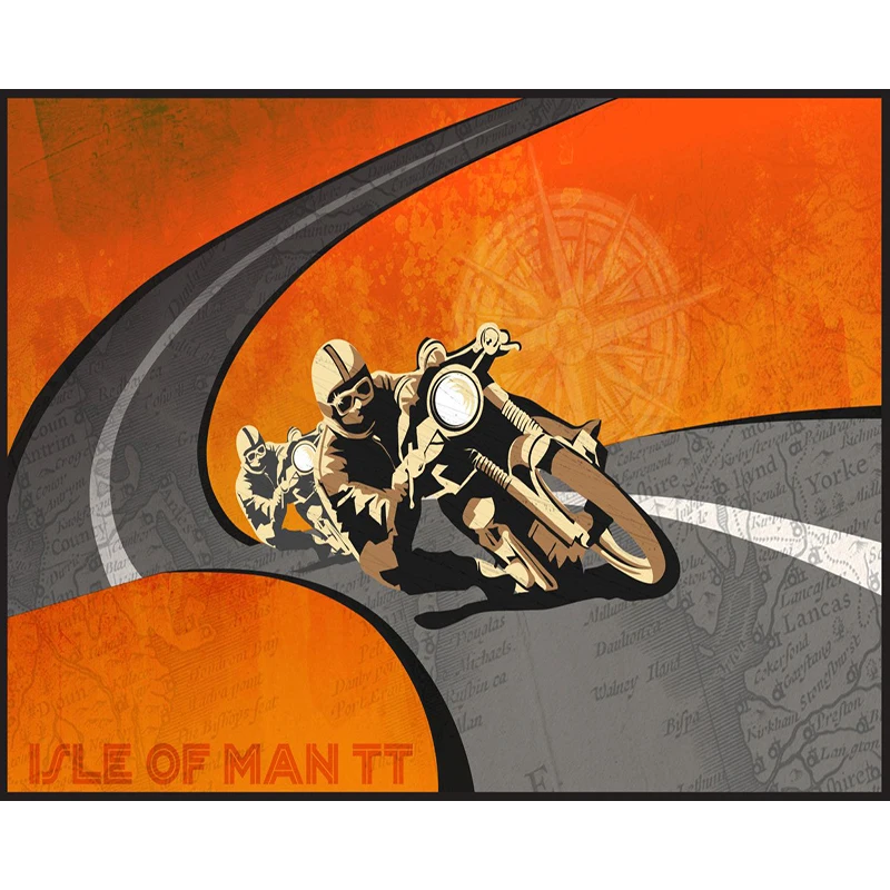 

DIY картина по номерам Винтаж Мотогонки комплект картина маслом по номерам настенная живопись на холсте искусство украшения дома подарок