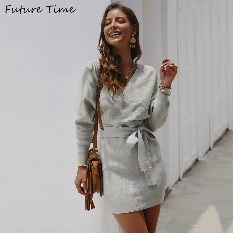 

Dress Women Sweater Long Sleeve Knitted Woman Sweaters Sexy Push Up Hip High Quality Thick Warm 2021 Autumn and Winter C1928