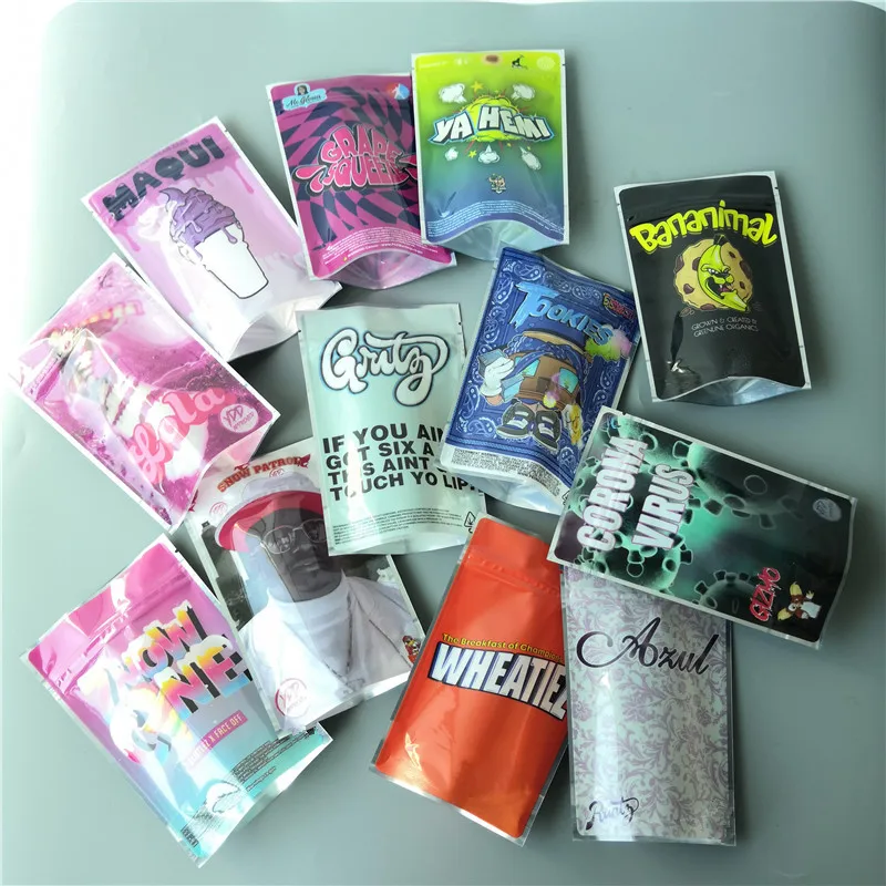 В наличии Resealable шутки вверх Запах стойкий майлар Ziplock стоьте мешок сорняков сумки