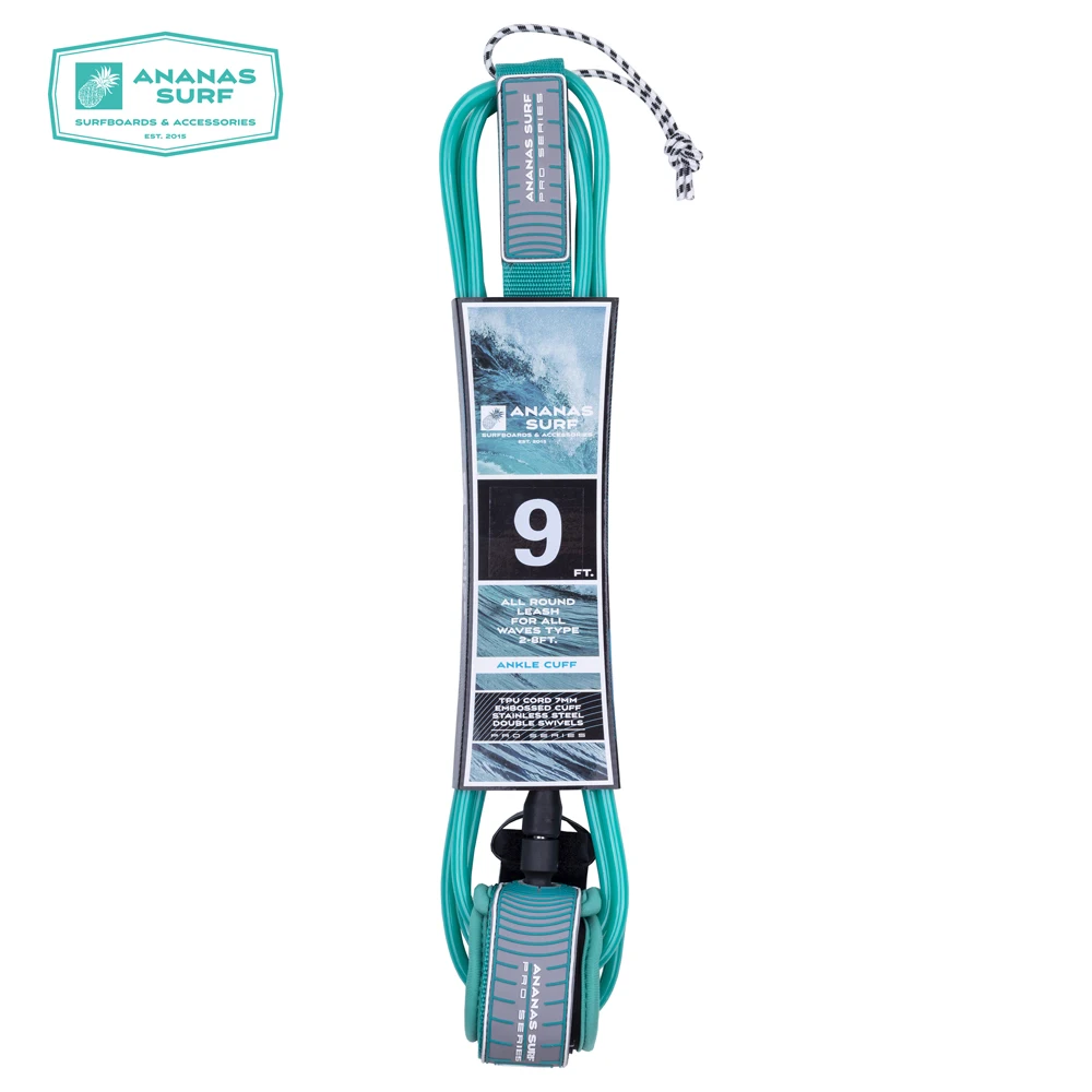 Длинный поводок для серфинга Ananas 9 футов. 274 см. Манжета на лодыжку веревка ножек