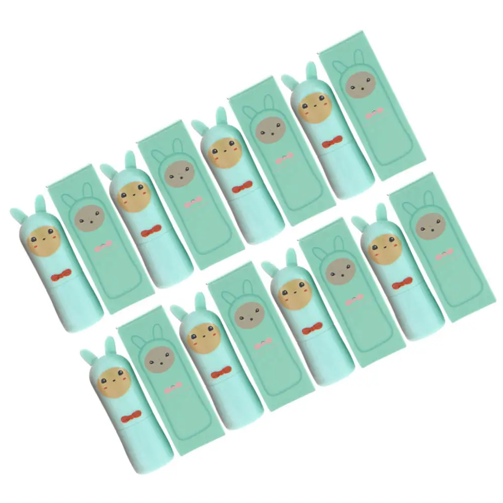 

8pcs Empty Lip Gloss Tubes Cartoon Cosmetic Containers Lipstick Jars Balm Tube Cap Container Travel Makeup Tools
