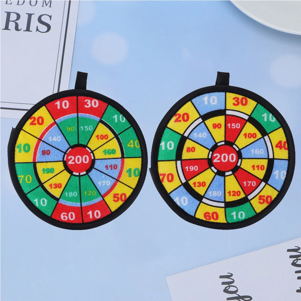 

2 Set Dart Board Kit Leisure Shooting Sticky Target Cloth Art Dart Board Kit Funny Throwing Darts Parent-Ch