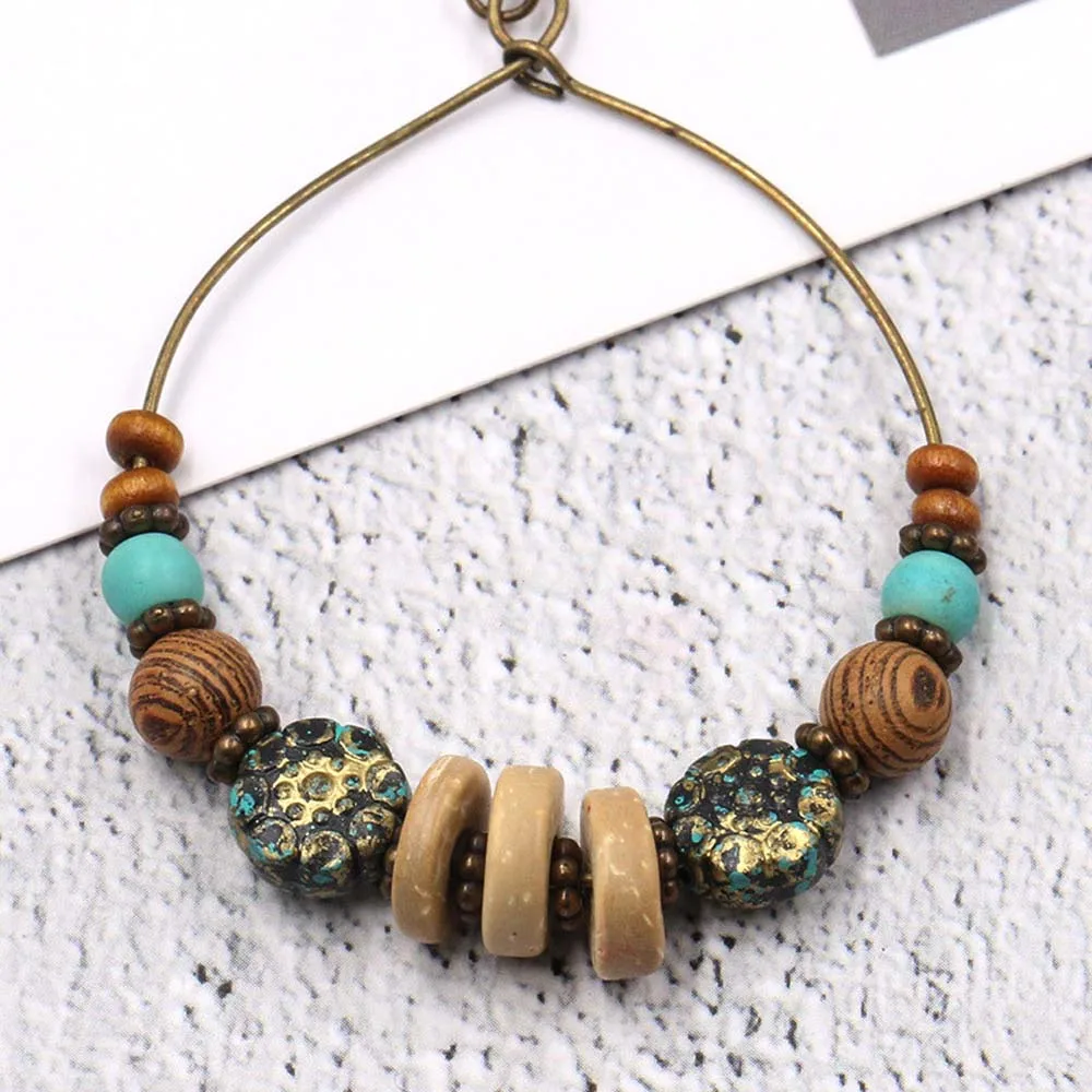 Преувеличенные большие круглые полые серьги в виде кисточки для женщин