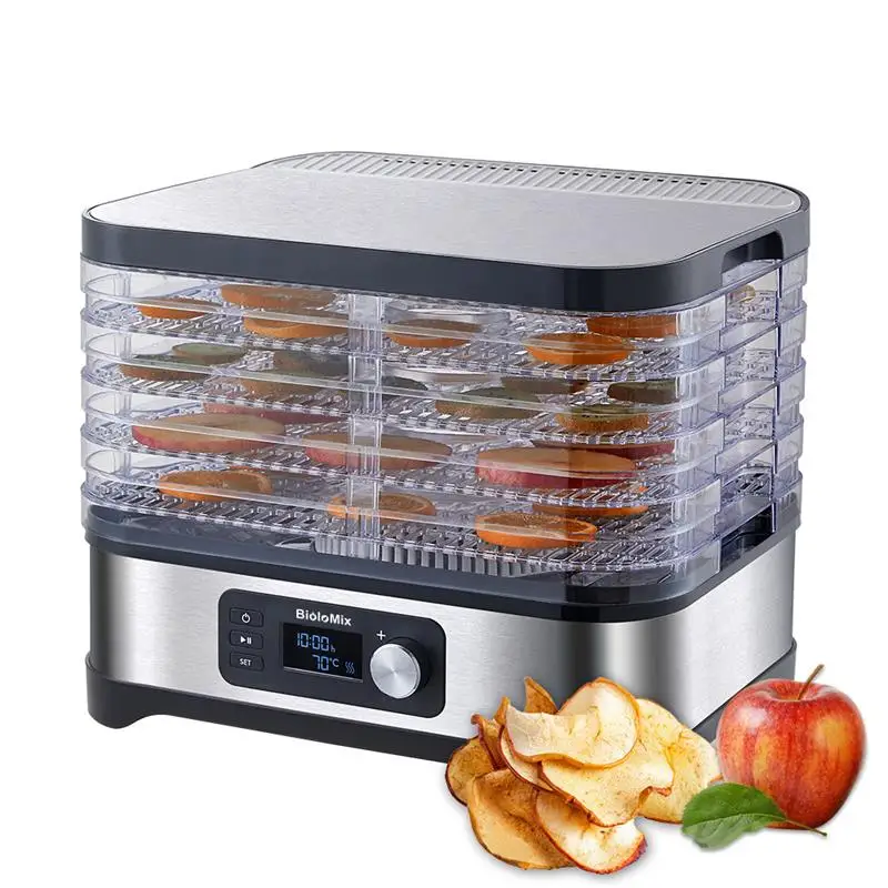 - Fruit and Vegetable Dryer Food Dryer Dehydrator with Digital Timer
and Temperature Control for Fruit Vegetable Meat Beef Jerky