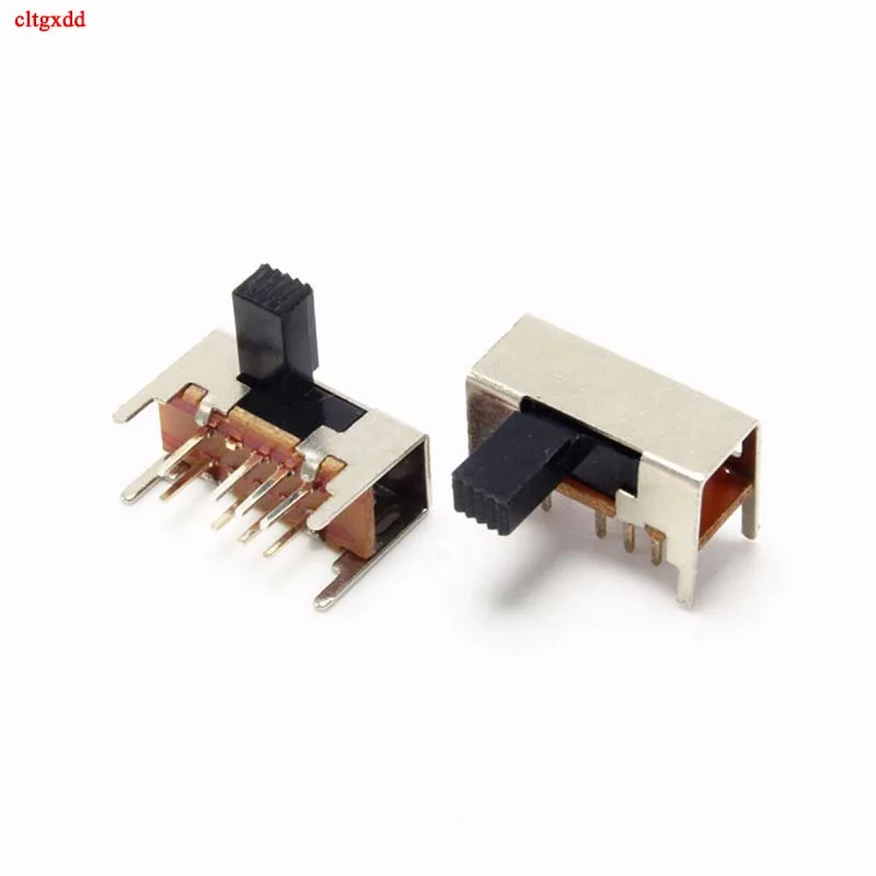 Панель PCB 8 Pin 3 положения 2P3T DP3T 100 шт. переключатель скольжения боковая ручка