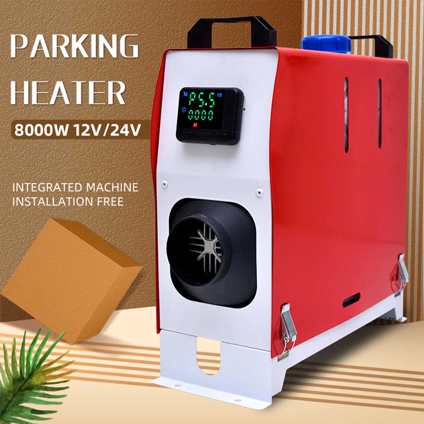 All In One 12V 8KW Diesel Air Heater Car Parking Heater Air Conditioner Machine Remote Control LCD Display For Auto Truck Boat
