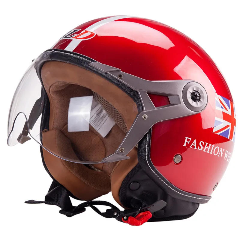 Досуг Jet мотоциклетный шлем DOT утвержден старинный скутера модные светильник вес