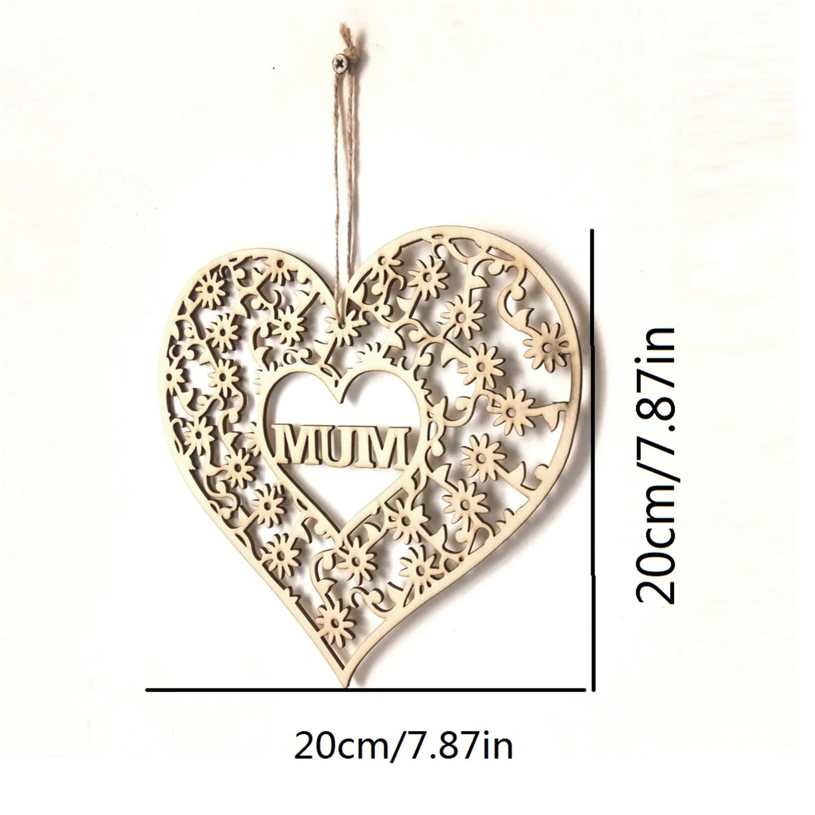 

New Mother's Day Wooden Crafts Home Gift Pendant Wooden Hollow Decoration Decoration Home Decoration Accessories Hot 2021