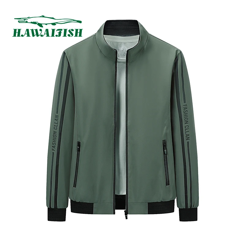 

Гавайская рыба мужская повседневная куртка приталенная верхняя одежда однотонные пальто Модная уличная одежда бейсбольная куртка 2021 8XL