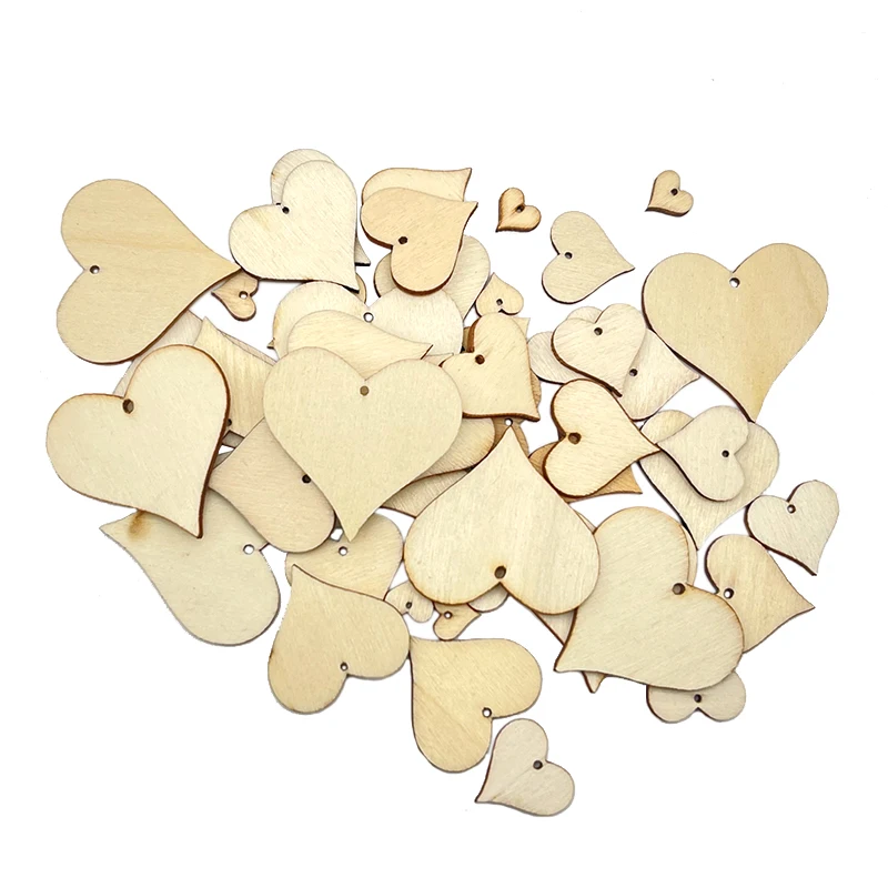 

Подвеска из необработанного дерева в форме сердца, 10-150 мм