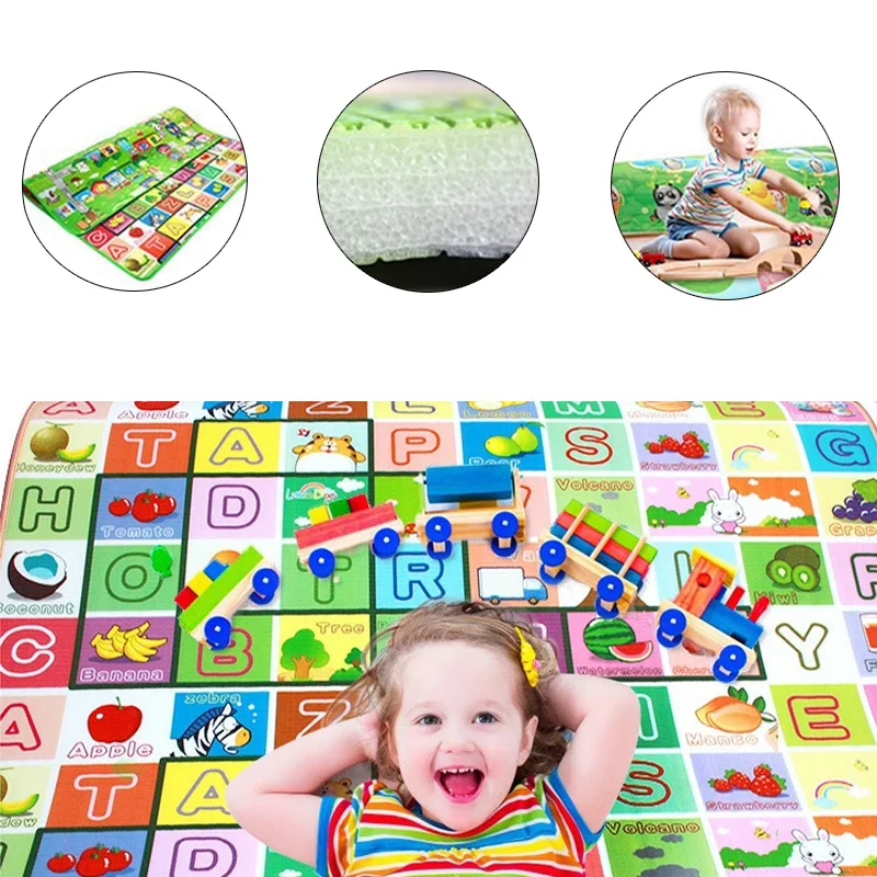 Детский игровой коврик толщиной 0 5 см для ползания с двойной поверхностью ковер