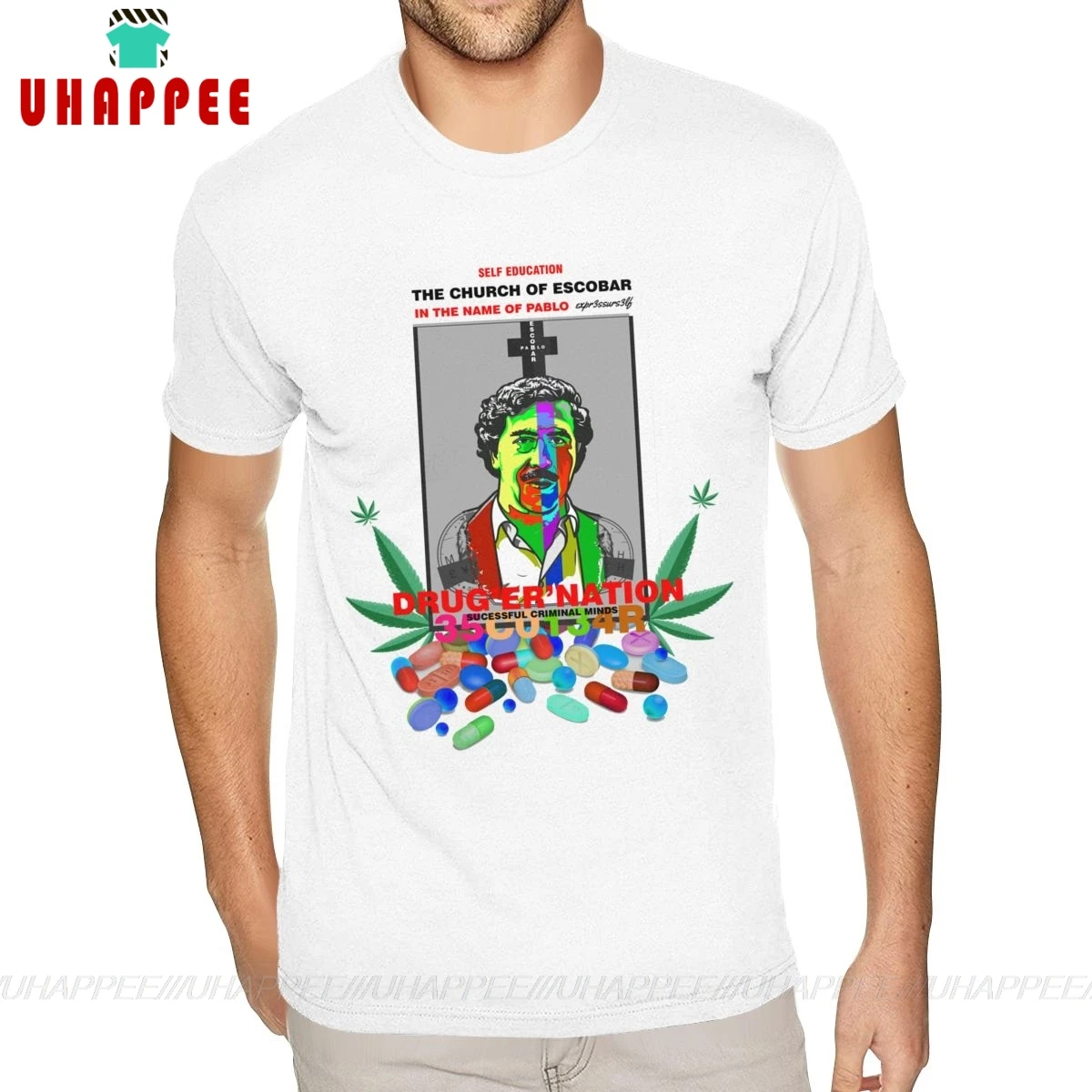 Футболка с коротким рукавом и круглым вырезом из хлопка|Мужские футболки| |