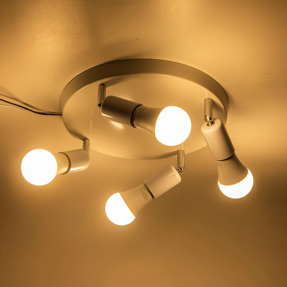 Comfortable Indoor Led Ceiling Light with E27 12W bulb AC85-265V Modern Lamp Black Silver Fixture housing Chandelier | Освещение