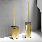 Щетка для унитаза, из нержавеющей стали, с мягким держателем