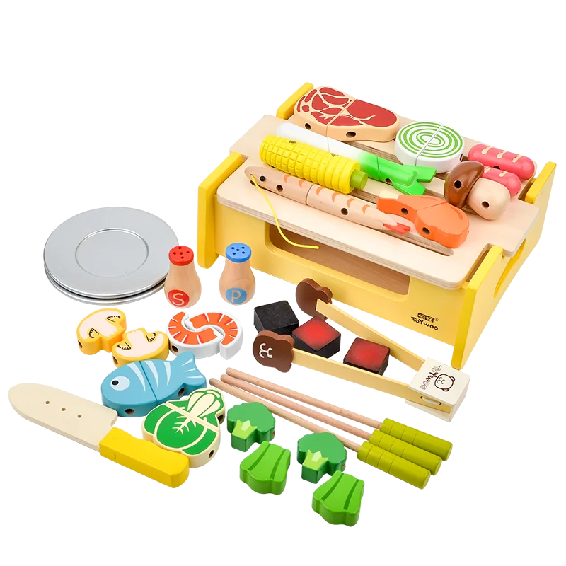 Детский деревянный гриль для барбекю Toy Woo комплекты ролевых игр детский тостер