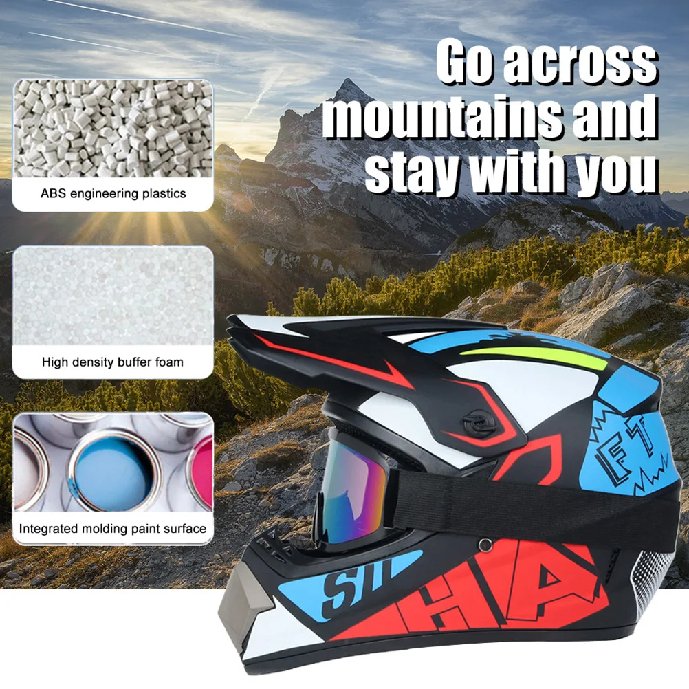 

Motocross Helmet Adult Outdoor Mountain Bike Helmet Full Face Motocross Helmet for Motocross Off-Road Motorcycling