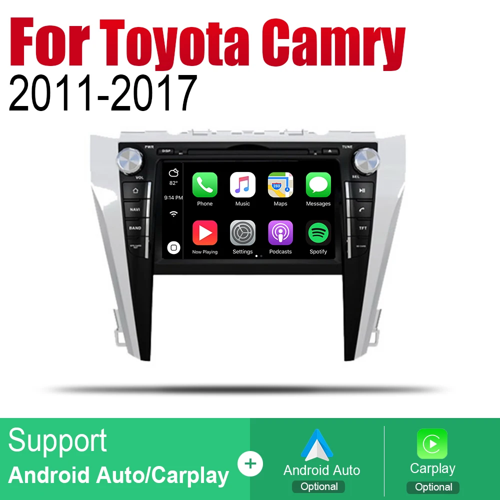 ZaiXi Android 2 Din Авто Радио DVD для Toyota Camry 2011 ~ 2017 автомобильный мультимедийный плеер GPS