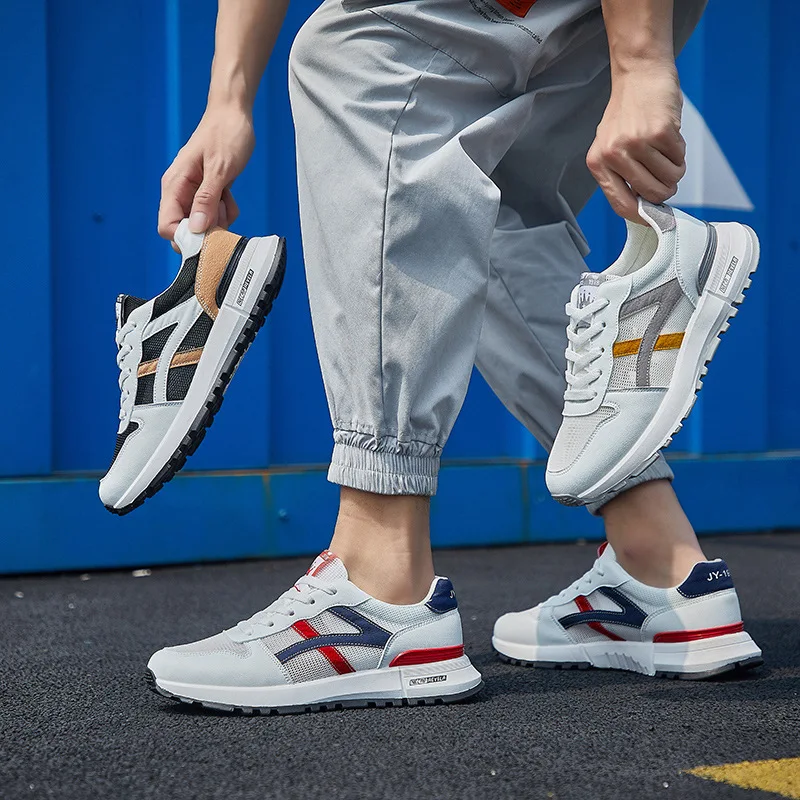 

Мужские кроссовки для бега, Повседневные Дышащие Кроссовки для студентов, Вулканизированная подошва, лето 2021