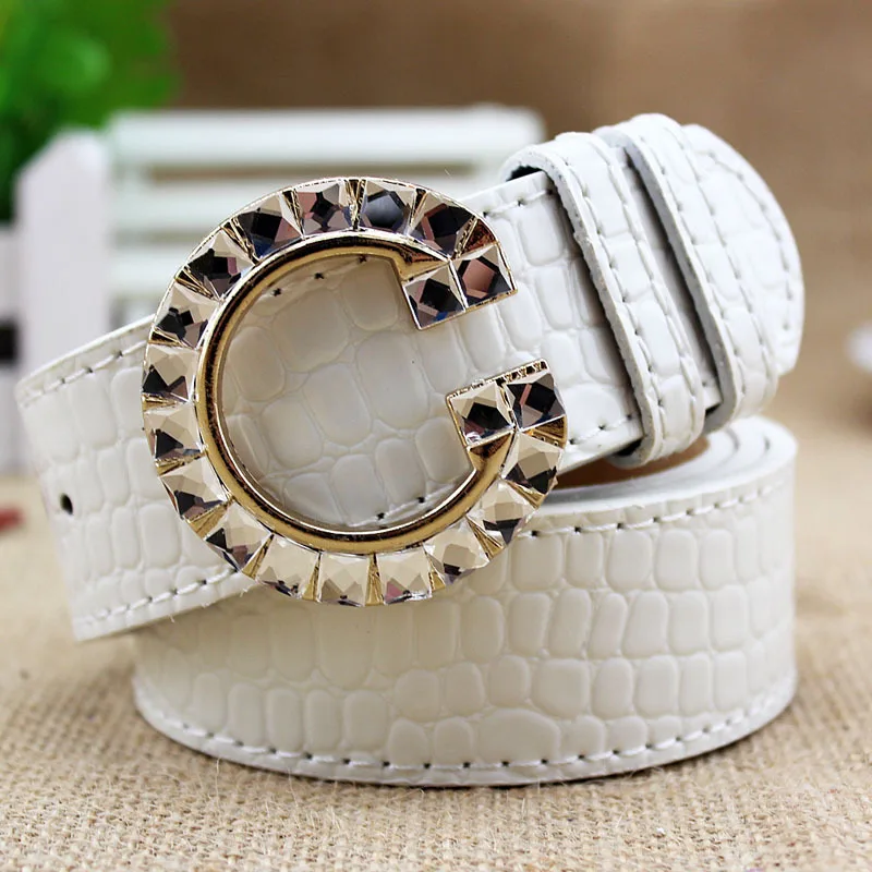 Лидер продаж Женский поясной ремень из искусственной кожи металлическая