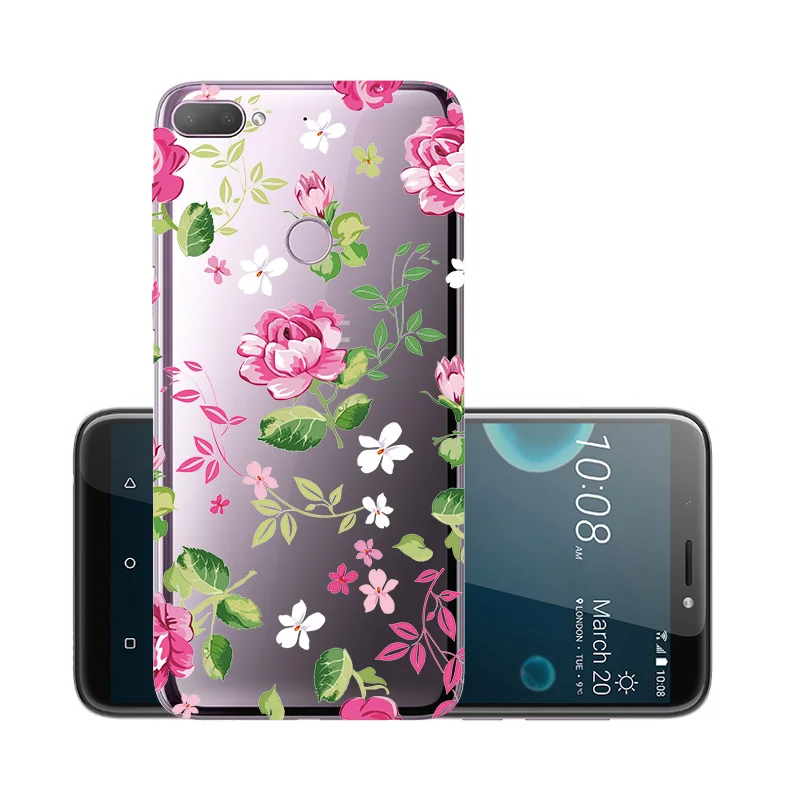 For HTC Desire 12 Plus Case Cover Clear Transparent Soft Back Phone for Coque Fundas Bumper | Мобильные телефоны и